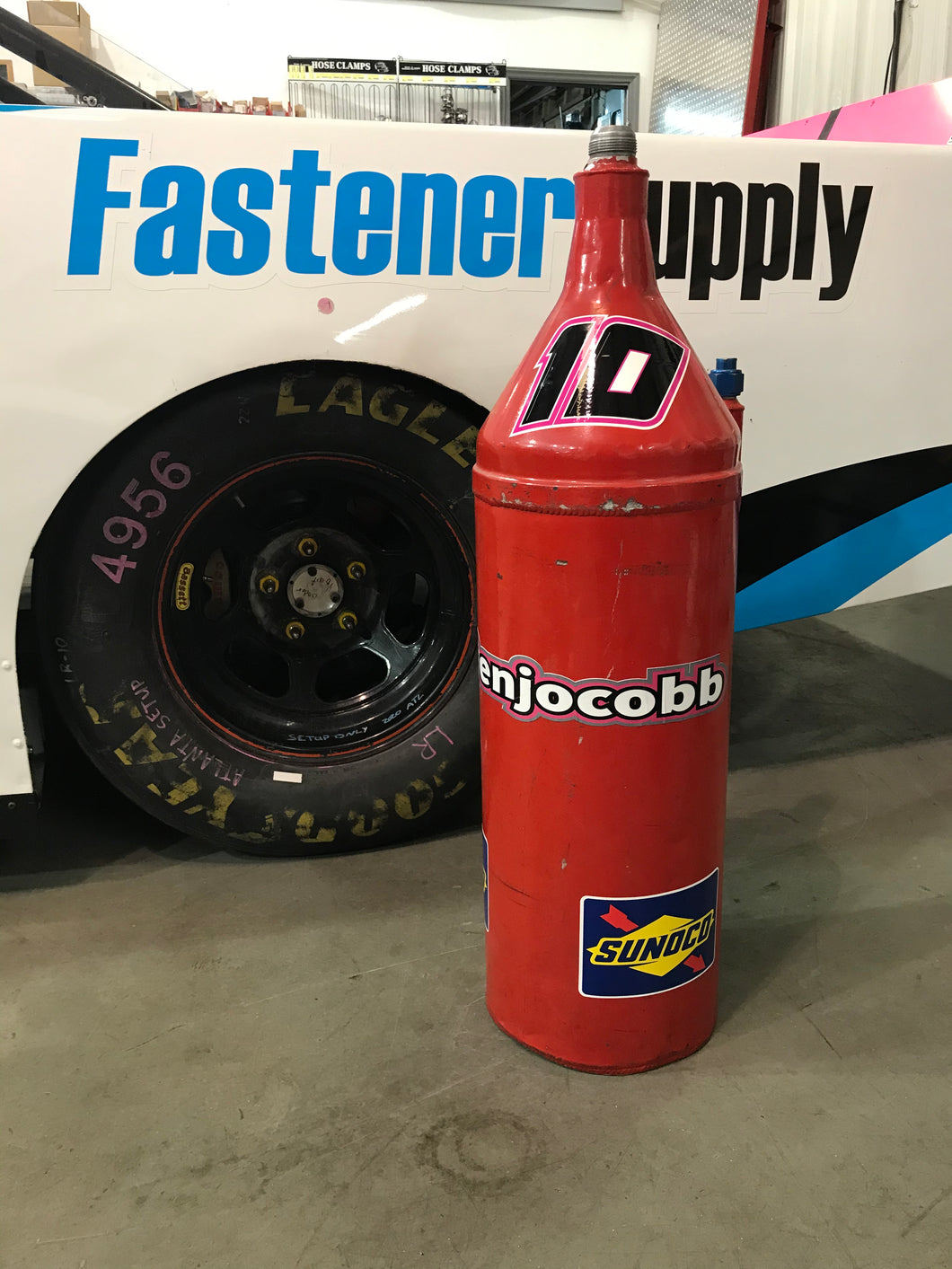 Authentic, JJCR Race Used Sunoco Garage Fuel Can