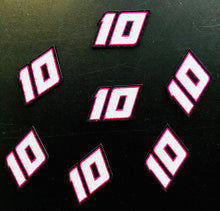 Load image into Gallery viewer, Iron-On #10 Patches (ea order incl 2 patches)